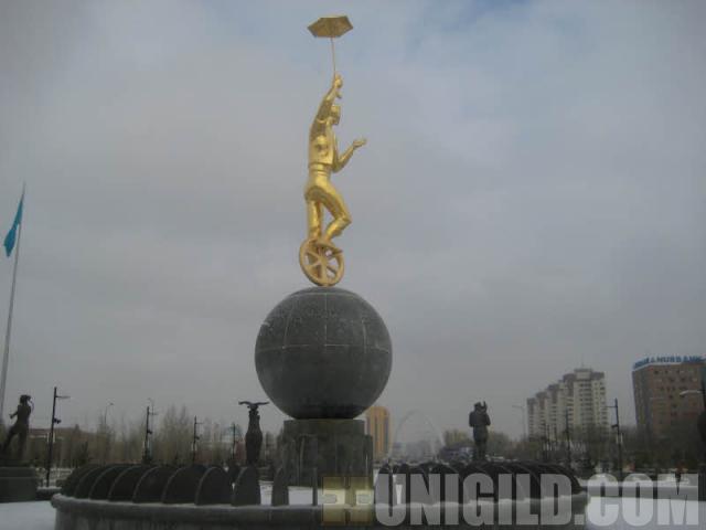 ЗОЛОЧЕНИЕ, Астана,монумент - бронза,литье, мордан